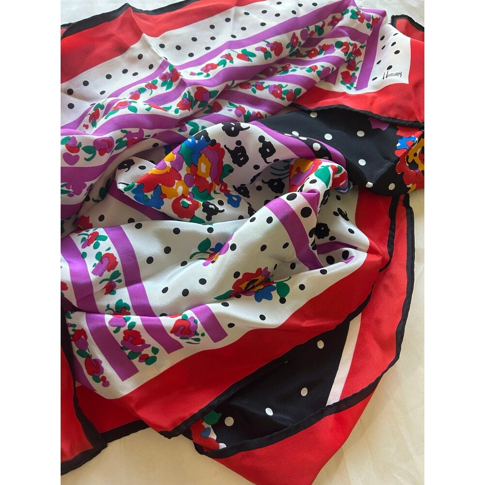 Silk Scarf is a vintage accessory featuring a charming design by Honey